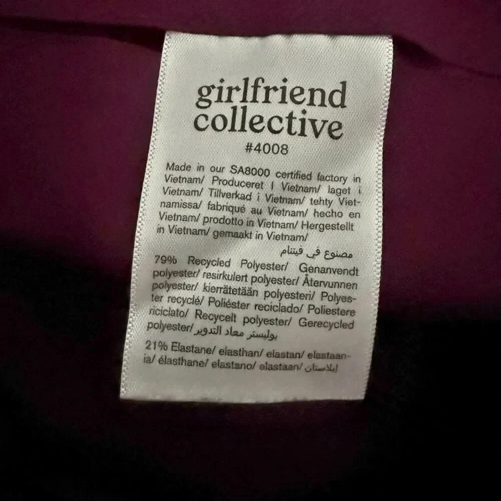 GIRLFRIEND COLLECTIVE | Plum Purple Compressive High Rise Leggings | Size Small - Picture 6 of 8